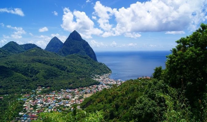 St. Lucia’s two iconic volcanic plugs