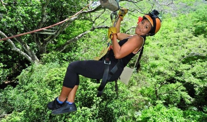 ziplining in Costa Rica