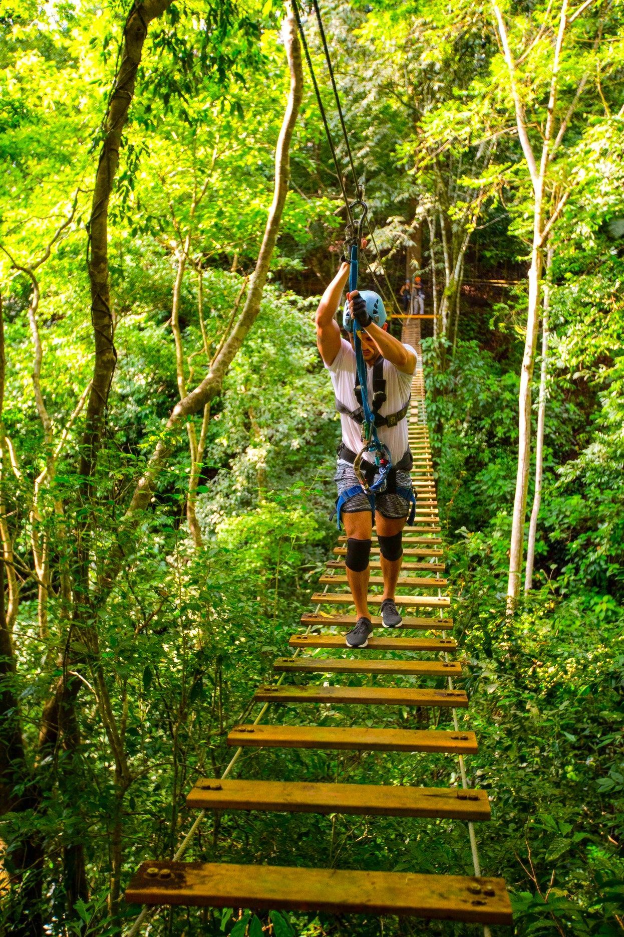 High ropes bridge in Jaco Beach Costa Rica