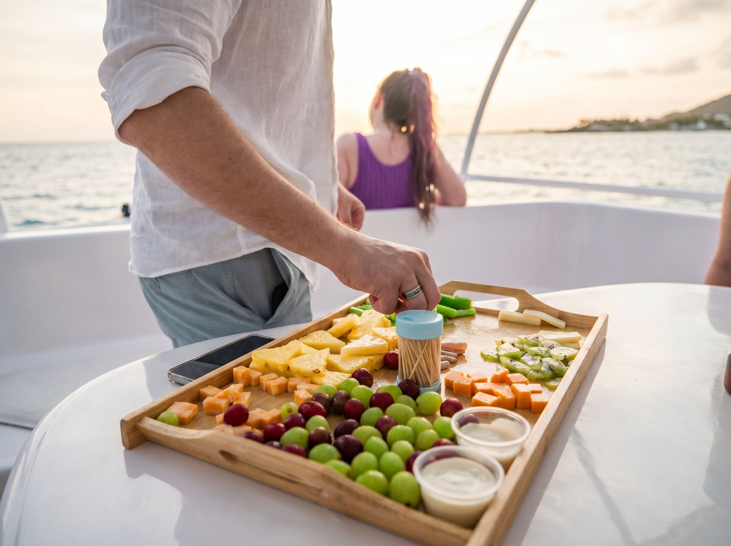 Sunset Tour - snacks on the boat